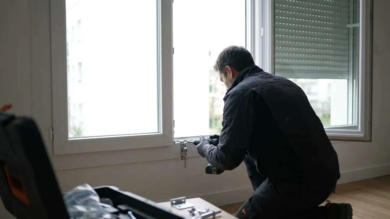 Installation d'un verrou de fenêtre dans une maison individuelle de Mennecy